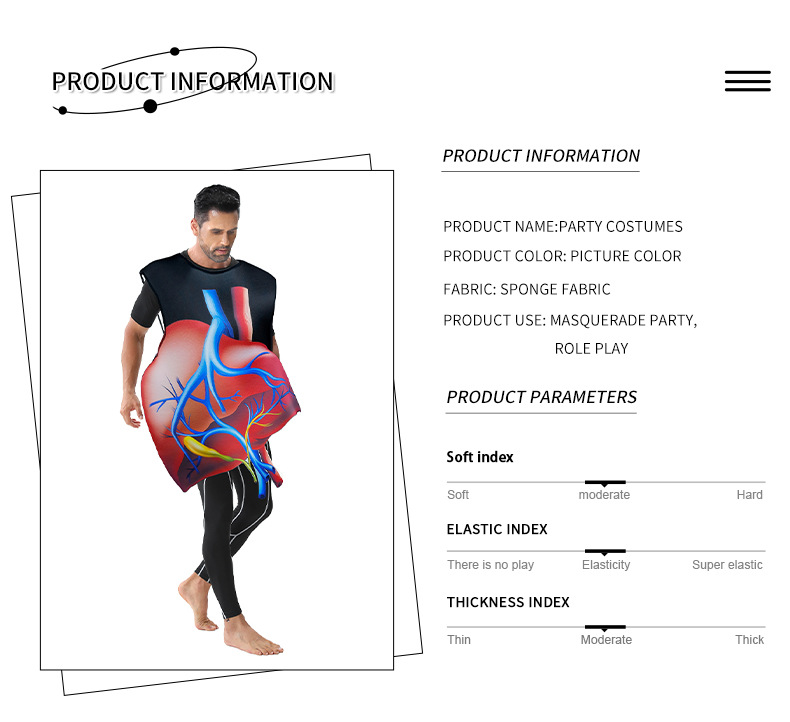 Human Organ Heart Halloween Costume - product information