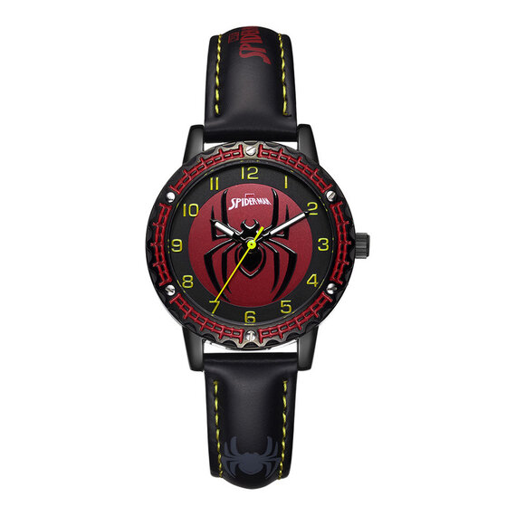 Marvel spider-man watch for kids with adjustable strap black