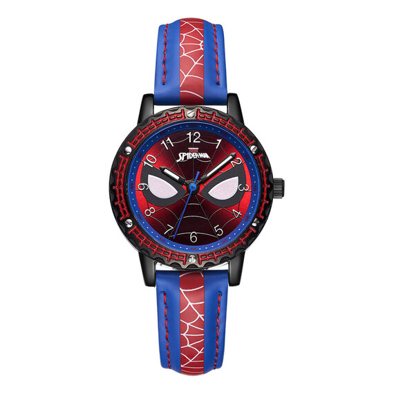 Marvel spider-man quartz watch for kids with adjustable strap blue