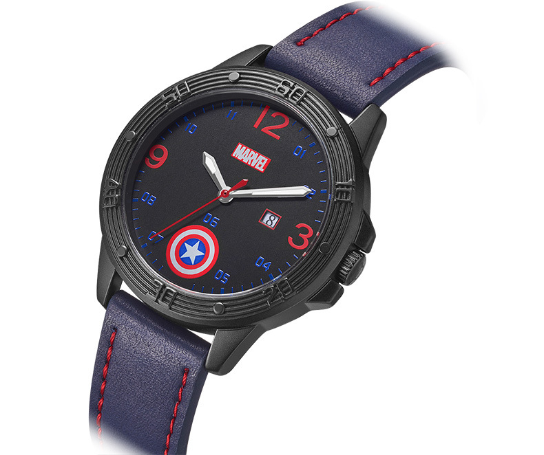 black avenger Captain America watch for kids