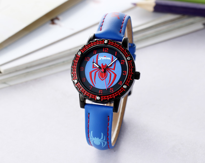 blue Spider-man Quartz Wrist Watch For children
