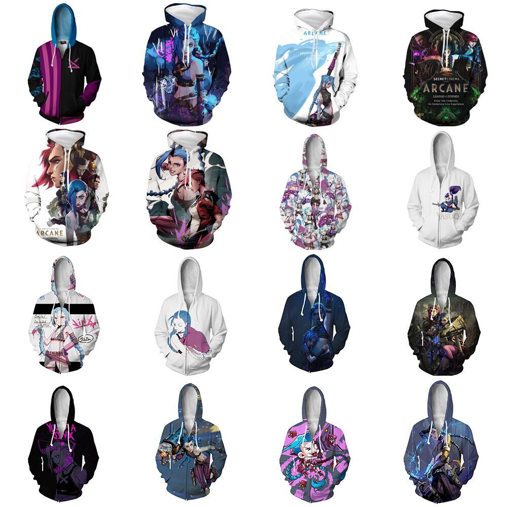 long sleeve Netflix Arcane Jinx League Of Legends Hoodie