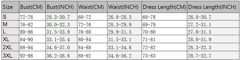 Oktoberfest Dirndl Dress Costume Size Chart