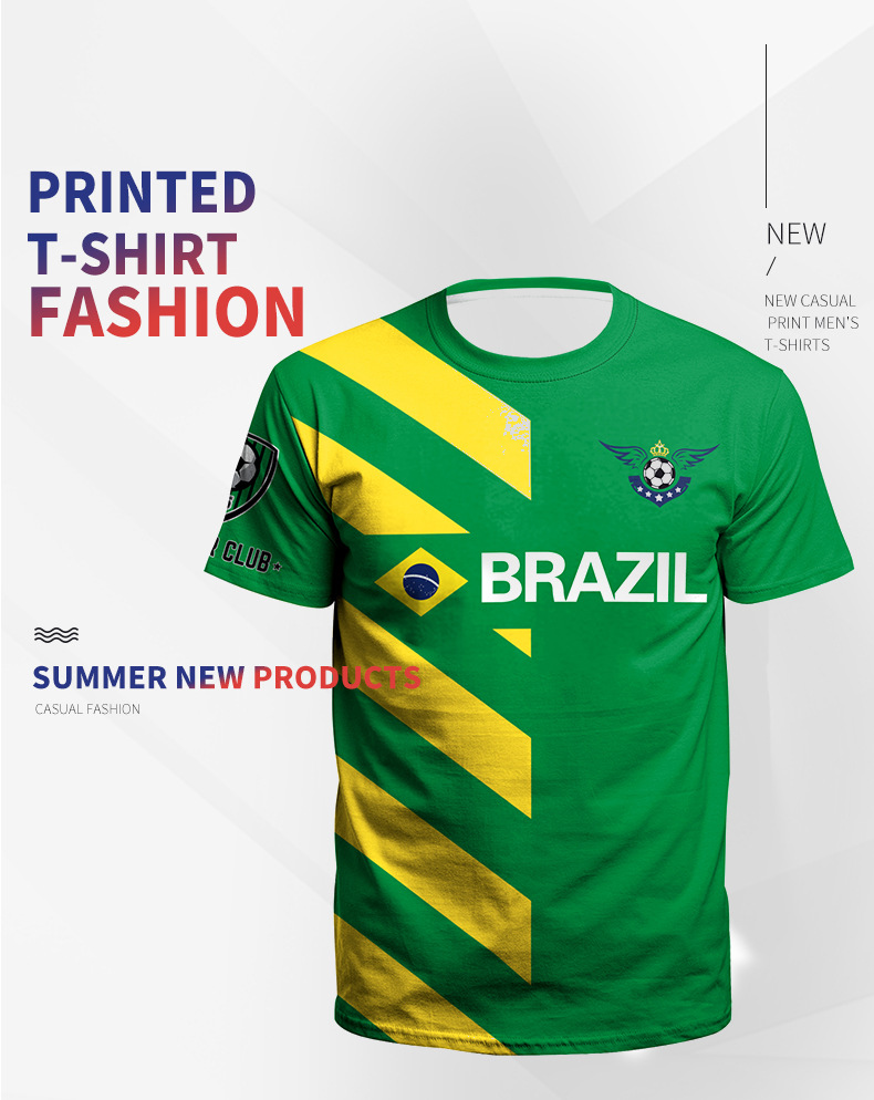 Qatar 2022 Fifa World Cup Print tee shirt - Brazil - 02