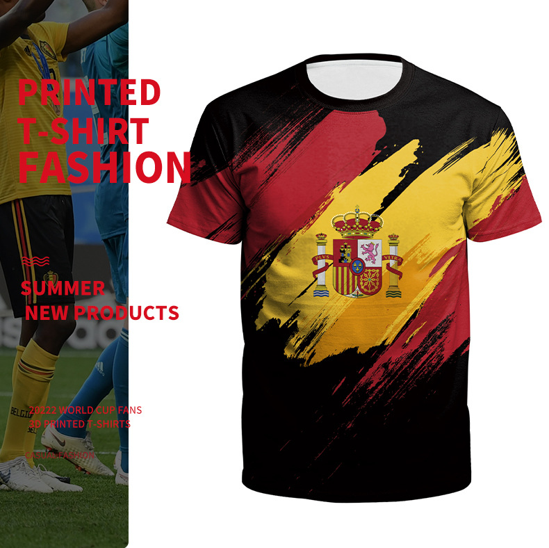 Spain National Flag Tee for Unisex