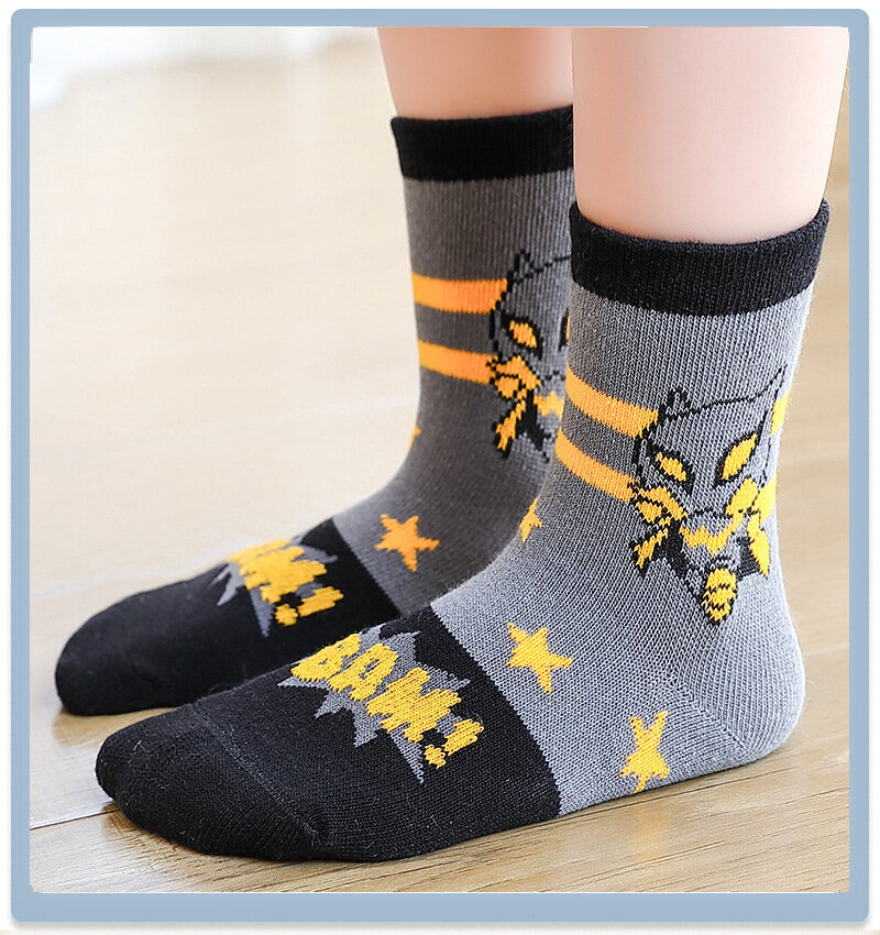 5 Pairs dc comics Superhero Socks For childrens