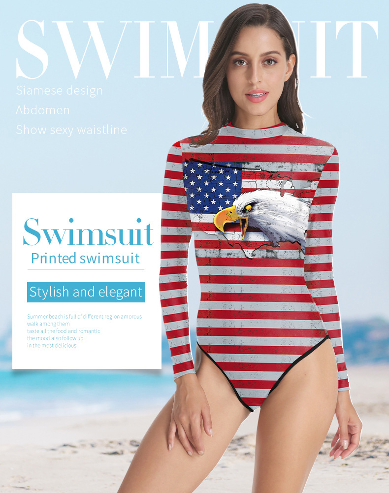 USA NATIONAL FLAG EAGLE SEXY SWIMMING WEAR FOR WOMEN