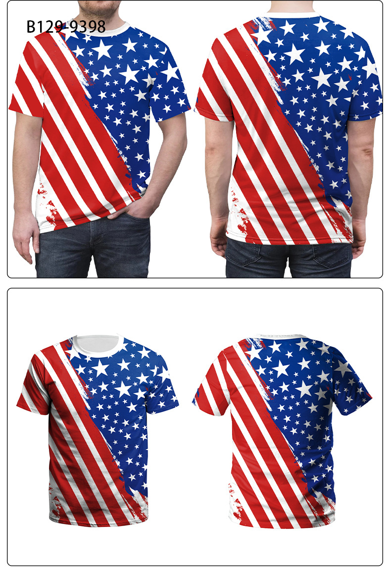 USA National Flag Printed Tee