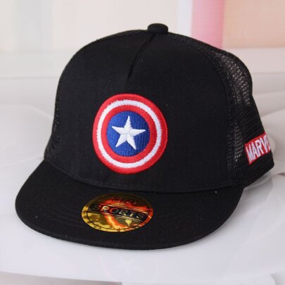 Adjustable Black Captain America Avengers Baseball hat For childrens