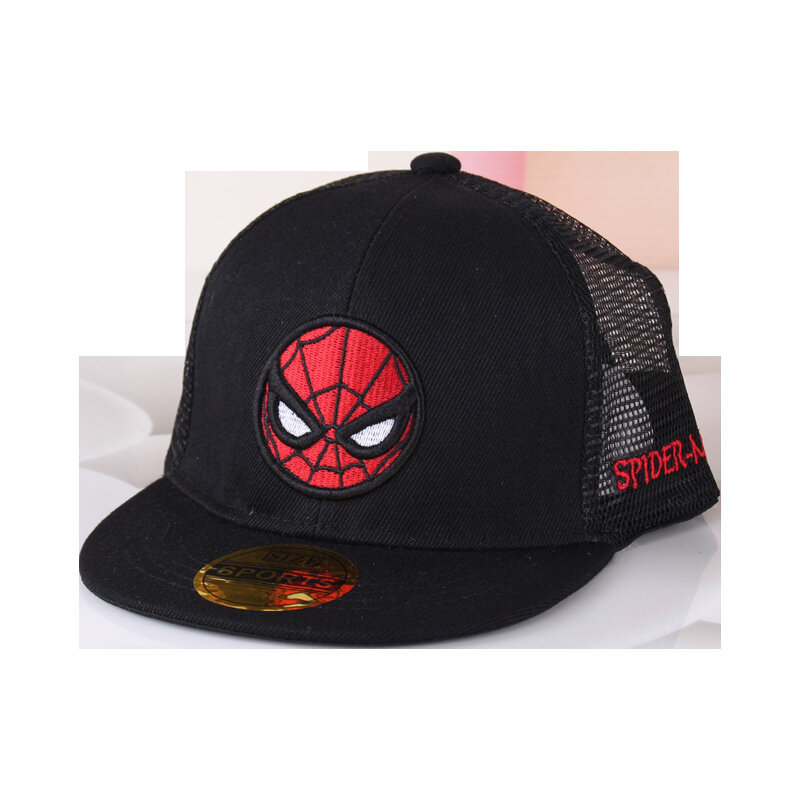 Black Spiderman Avengers Baseball Cap For Kids