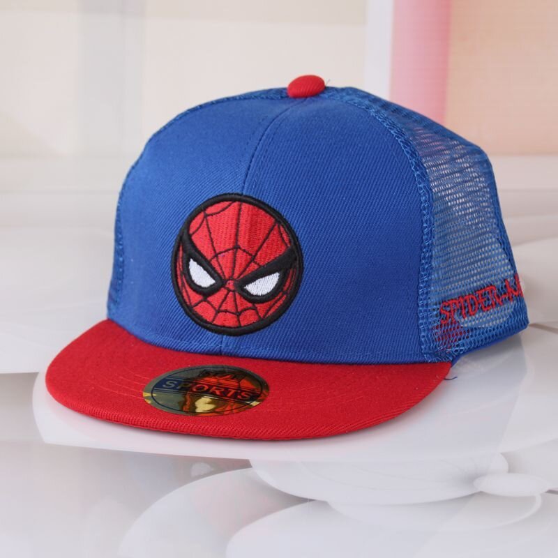 Blue Red Spiderman Avengers Baseball Cap For Kids