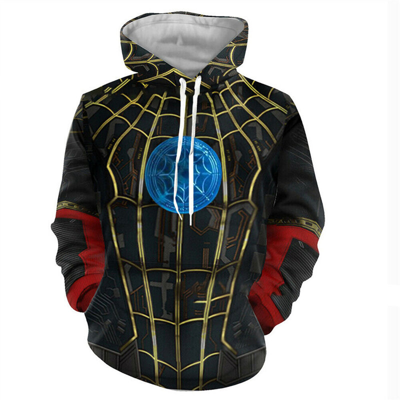 Marvel Spider-man No Way Home Pullover Hoodie with Blue magic web
