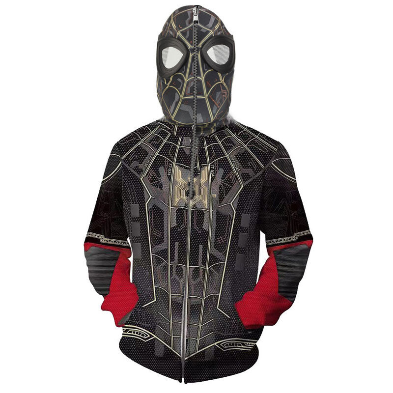 Marvel Spider-man No Way Home Zip UP Hoodie with Mask
