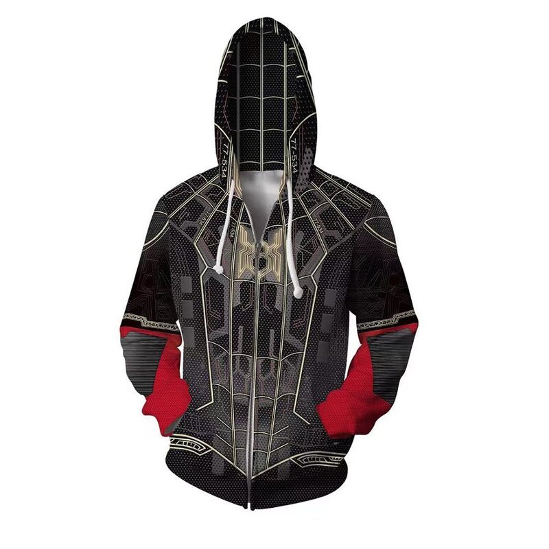 Marvel Spider-man No Way Home Zip UP Hoodie Black