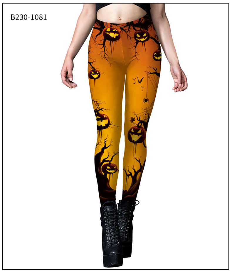 halloween pumpkin leggings