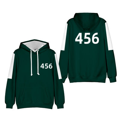 DarkGreen Squid Game Pullover Hoodie Cosplay Costume