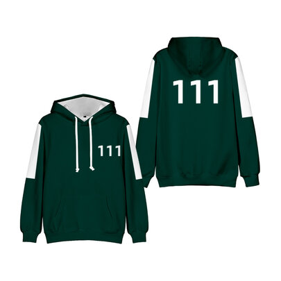 DarkGreen Squid Game Pullover Hoodie Cosplay Costume