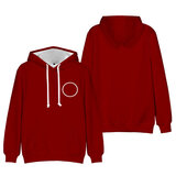 Red Round Front Man Squid Game Pullover Hoodie Cosplay Costume