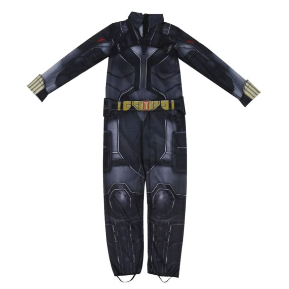 Girls Black Widow Halloween Cosplay Costume Jumpsuit 02