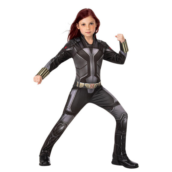 girls Black Widow Halloween Cosplay Costume Suit 01