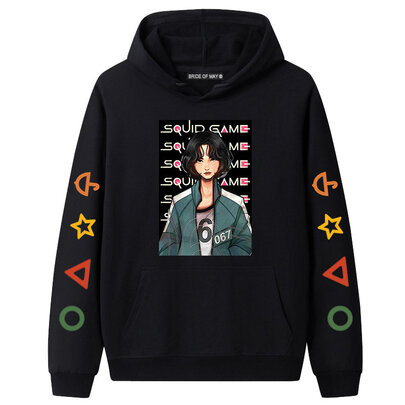 Cool Player Number 067 Netflix Squid Game Hoodie - Black