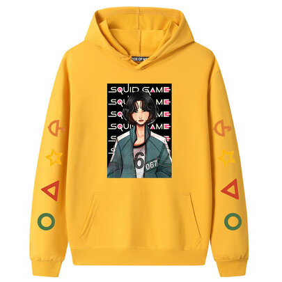Cool Player Number 067 Netflix Squid Game Hoodie - Yellow