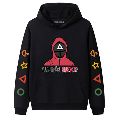 Cool Who Is Next Netflix Squid Game Hoodie - Black