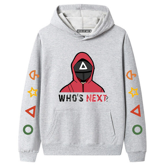 Cool Who Is Next Netflix Squid Game Hoodie - Grey