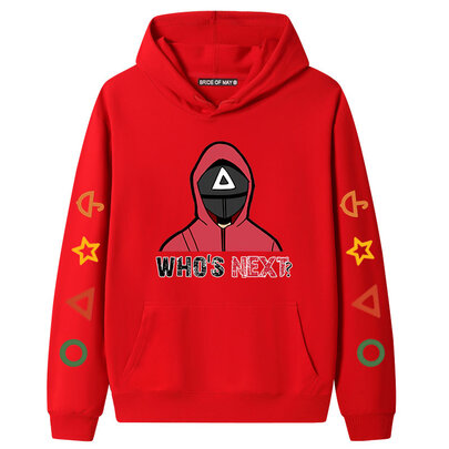 Cool Who Is Next Netflix Squid Game Hoodie - Red