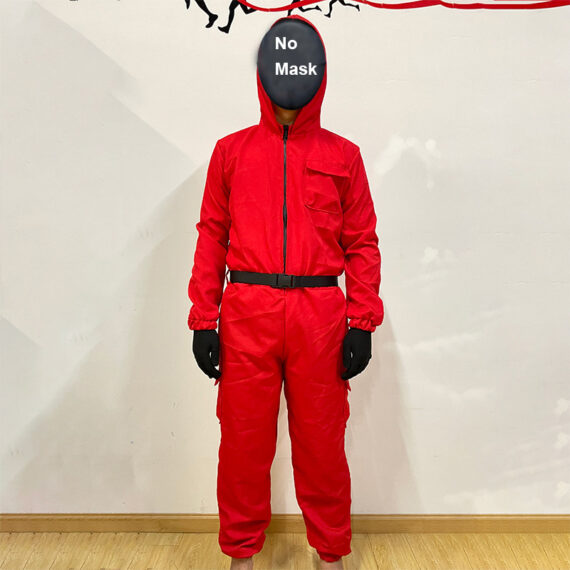 Netflix Squid Game Cosplay Costume With Gloves & fasten Belt But Without Mask