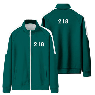 Player Number 218 Squid Game Track Jacket Green