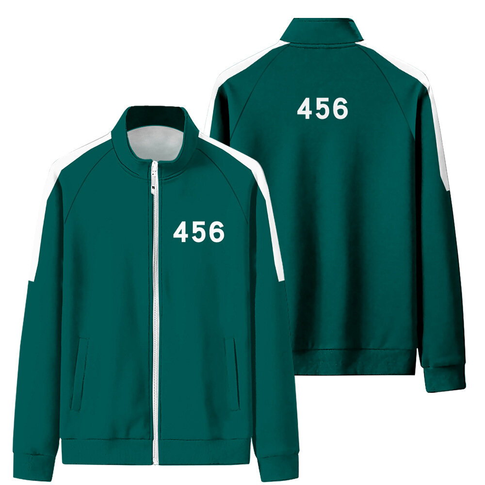 Netflix Squid Game Sweatshirt Green Player Number 456 - PKAWAY