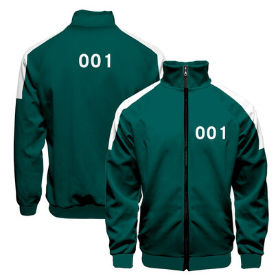 Player Number 001 Squid Game Track Jacket Green