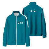 Player Number 212 Squid Game Track Jacket Blue