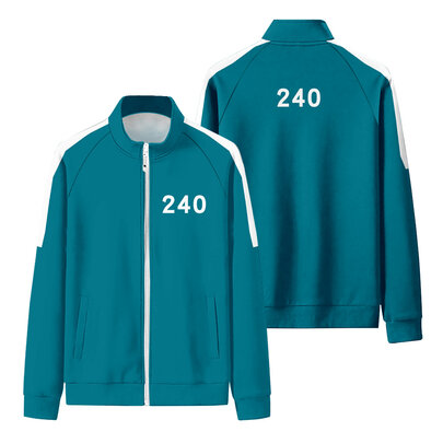 Player Number 240 Squid Game Track Jacket Blue