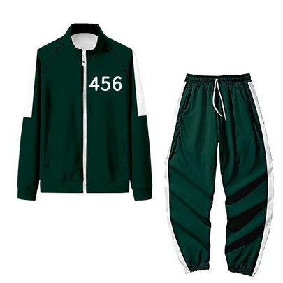 Player Number 456 Squid Game Tracksuit Green Netflix TV Show