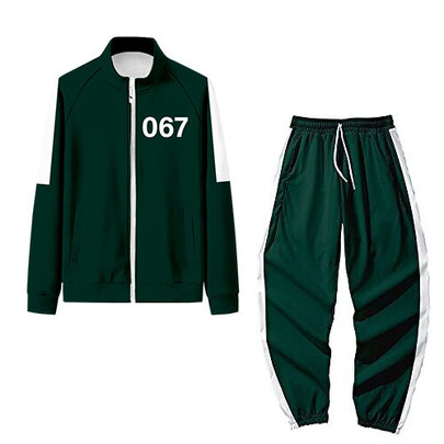 Player Number 067 Squid Game Tracksuit Green Netflix TV Show