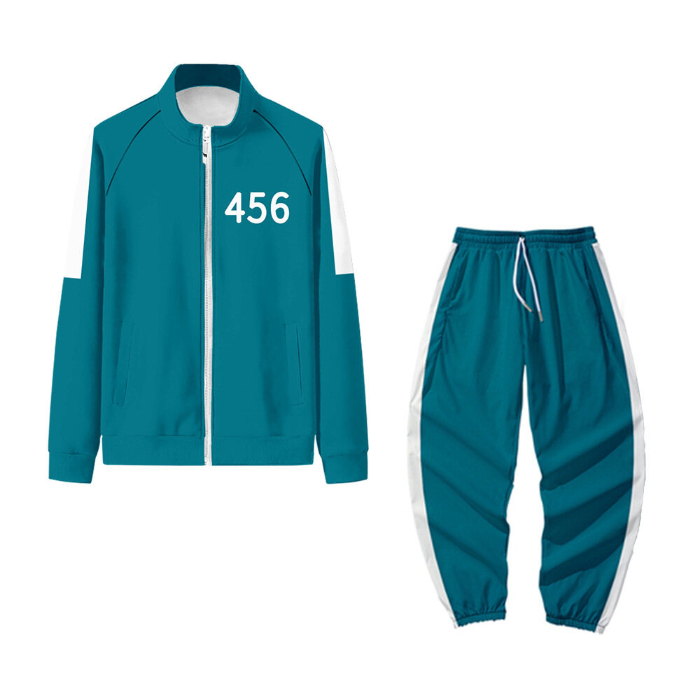 Netflix Squid Game Hoodie Blue Player Number 456 - PKAWAY