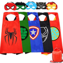 5PCS Marvel Avenger Superhero Cape Mask Set 05