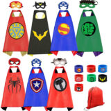 7PCS Marvel Avenger Superhero Cape Mask Set For Kids 02