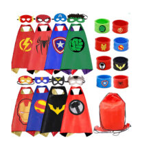 8PCS Marvel Superhero Cape Mask Set Kids Cosplay Costume 01