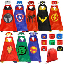 8PCS Marvel Superhero Cape Mask Set Kids Cosplay Costume 02