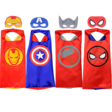 4PCS Marvel Avenger Superhero Cape Mask Set 01