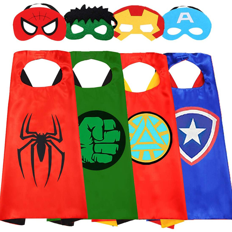 4PCS Marvel Avenger Superhero Cape Mask Set For Kids 02