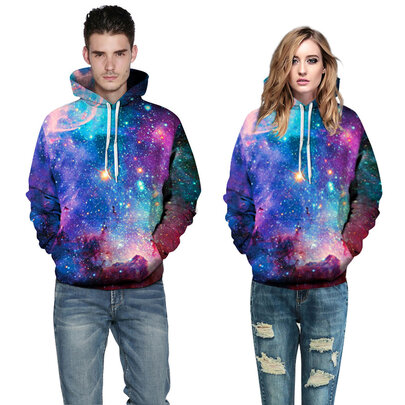 Starry Night Graphic Hoodie For Women And Mens