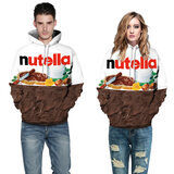 Nutella Food Graphic Hoodie For unisex funy long sleeve pullover hooded sweatshirt