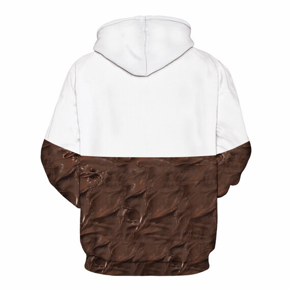 Nutella Food Print Hoodie funy  long sleeve pullover hooded sweatshirt