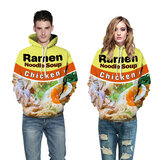 Ramen Noodle Soup Chicken Food Print Hoodie For Women And Men