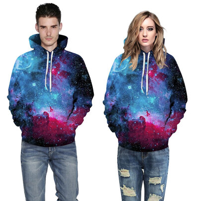 Fashion Starry Night Pullover Hooded Hoodie