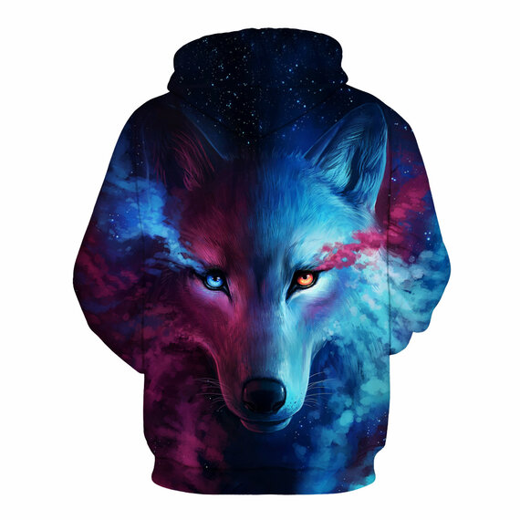 Long Sleeve Pullover wolf Hooded Hoodie